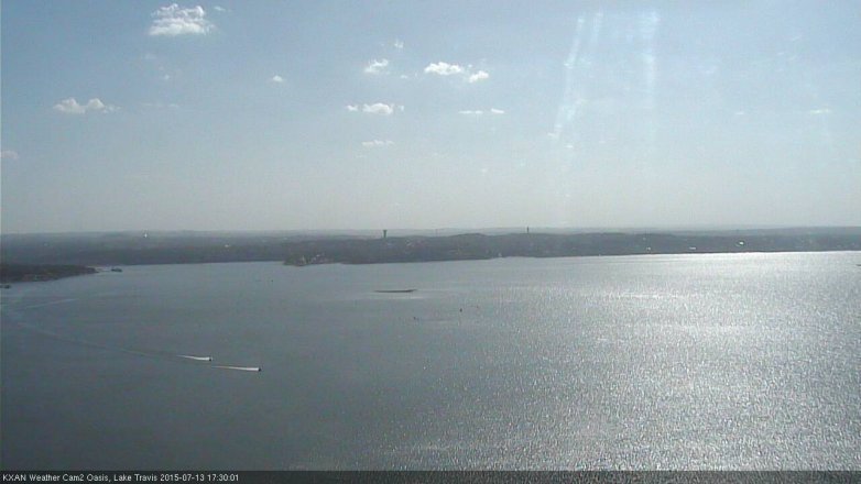 Lake Travis webcam, July 13, 2015 4:35 PM CT