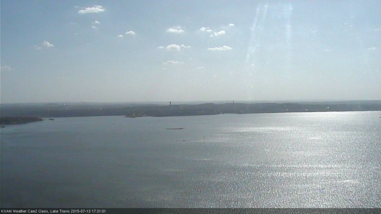 Lake Travis webcam, July 13, 2015 4:50 PM CT