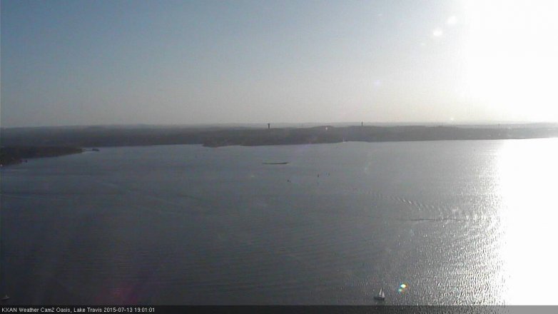 Lake Travis webcam, July 13, 2015 6:30 PM CT