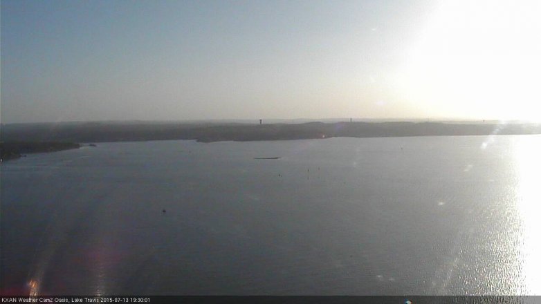Lake Travis webcam, July 13, 2015 7:00 PM CT