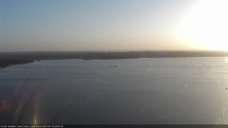 Lake Travis webcam, July 13, 2015 7:05 PM CT