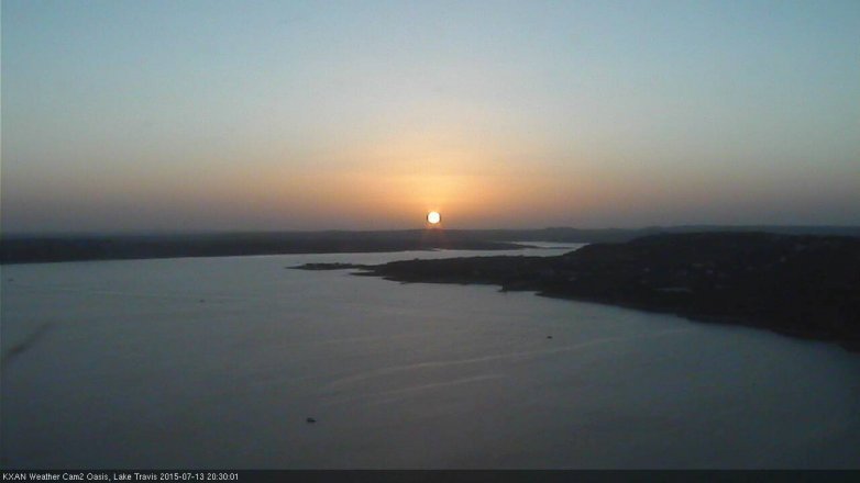 Lake Travis webcam, July 13, 2015 8:00 PM CT