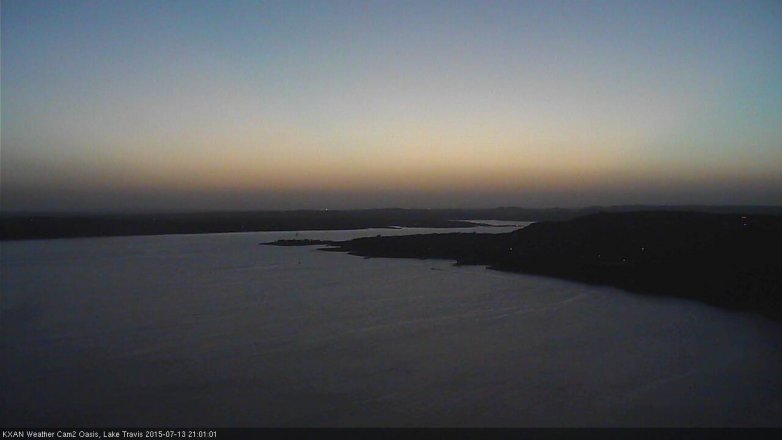 Lake Travis webcam, July 13, 2015 8:05 PM CT