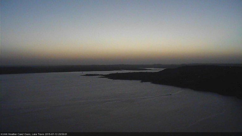 Lake Travis webcam, July 13, 2015 8:10 PM CT