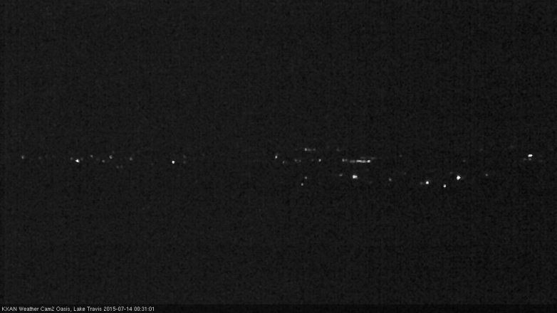 Lake Travis webcam, July 13, 2015 11:40 PM CT