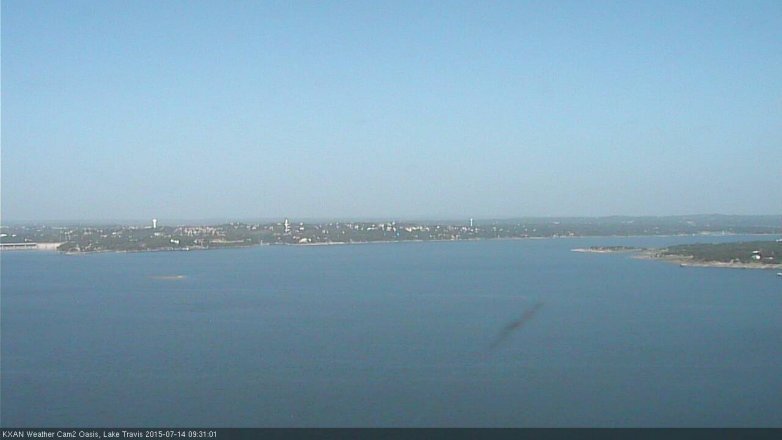 Lake Travis webcam, July 14, 2015 9:00 AM CT