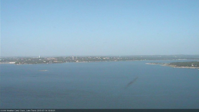 Lake Travis webcam, July 14, 2015 9:20 AM CT
