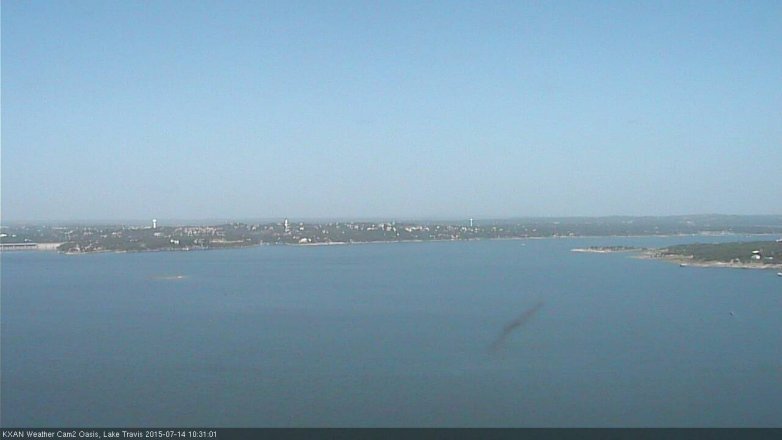Lake Travis webcam, July 14, 2015 9:55 AM CT