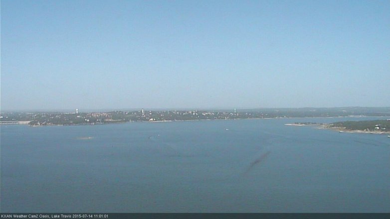 Lake Travis webcam, July 14, 2015 10:05 AM CT
