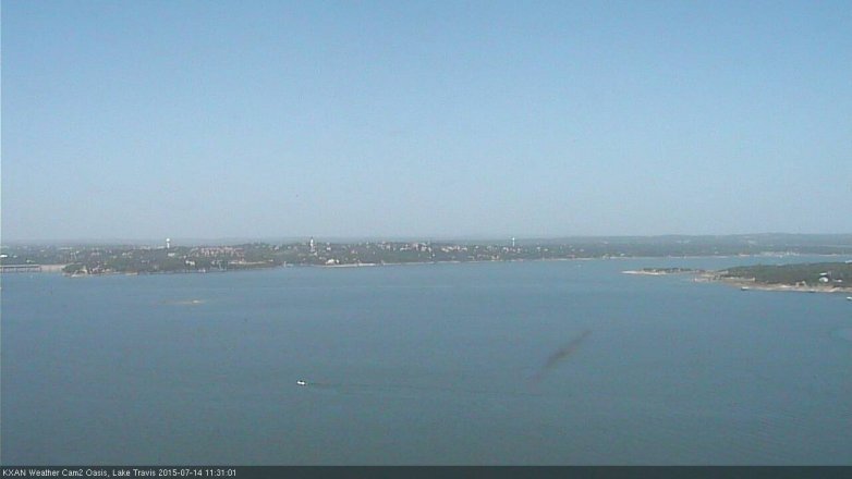 Lake Travis webcam, July 14, 2015 10:35 AM CT