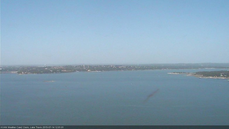 Lake Travis webcam, July 14, 2015 11:25 AM CT