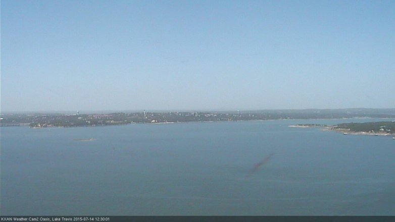 Lake Travis webcam, July 14, 2015 12:00 PM CT