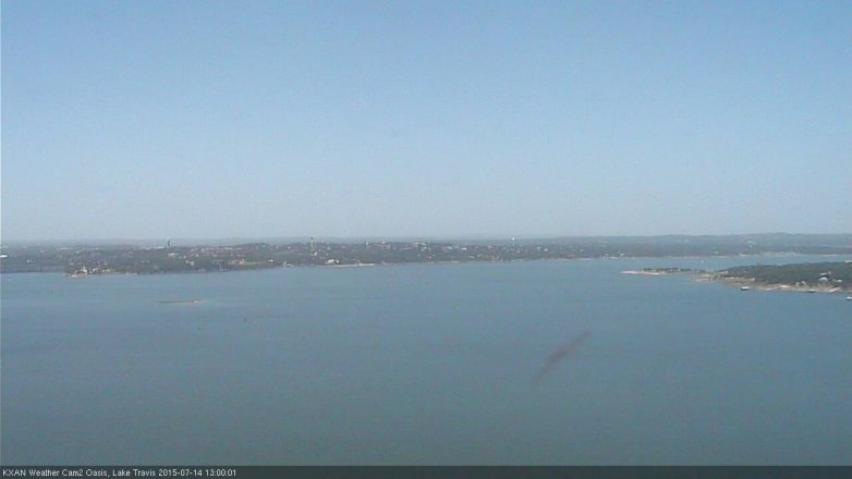 Lake Travis webcam, July 14, 2015 12:10 PM CT
