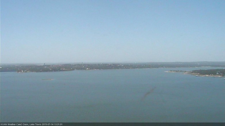 Lake Travis webcam, July 14, 2015 1:00 PM CT