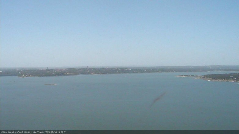 Lake Travis webcam, July 14, 2015 1:05 PM CT