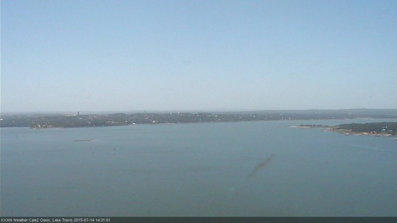 Lake Travis webcam, July 14, 2015 1:50 PM CT