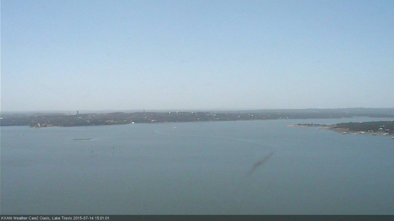 Lake Travis webcam, July 14, 2015 2:20 PM CT