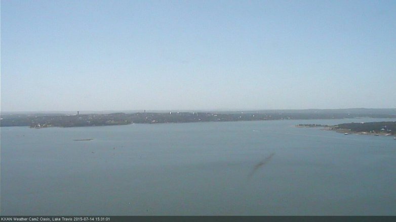 Lake Travis webcam, July 14, 2015 2:45 PM CT