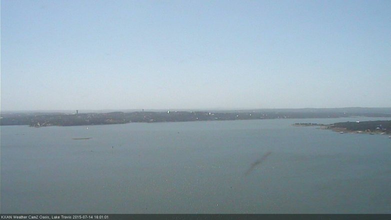 Lake Travis webcam, July 14, 2015 3:25 PM CT