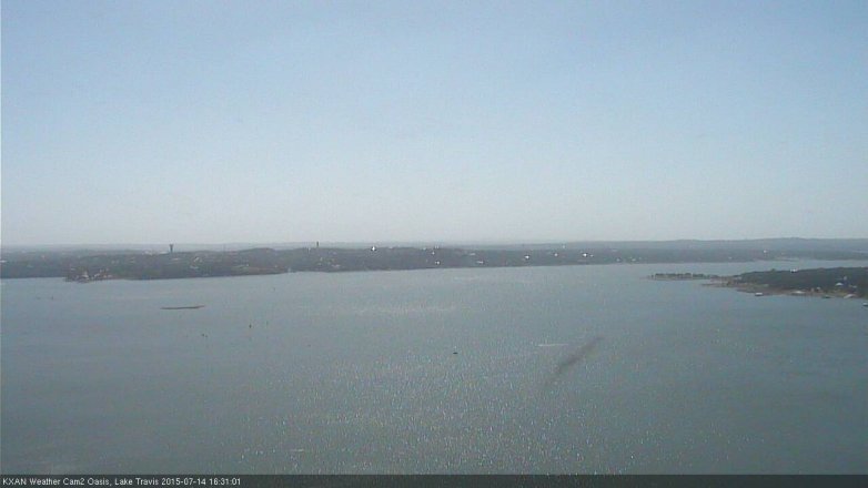 Lake Travis webcam, July 14, 2015 3:45 PM CT