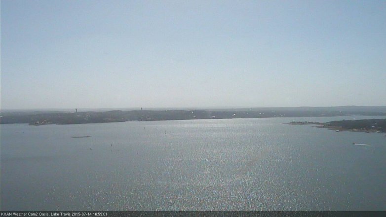 Lake Travis webcam, July 14, 2015 4:15 PM CT