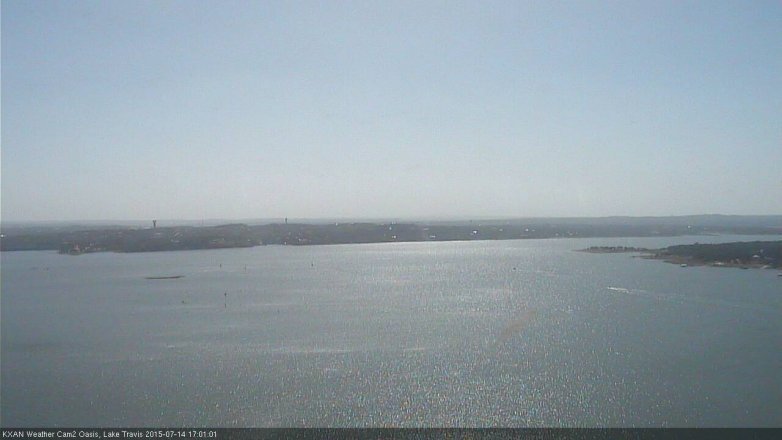 Lake Travis webcam, July 14, 2015 4:30 PM CT