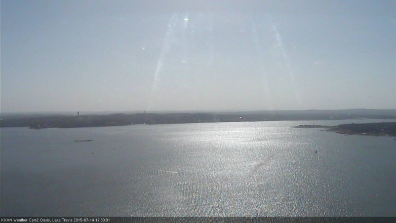 Lake Travis webcam, July 14, 2015 4:50 PM CT