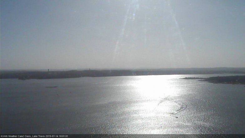 Lake Travis webcam, July 14, 2015 5:05 PM CT