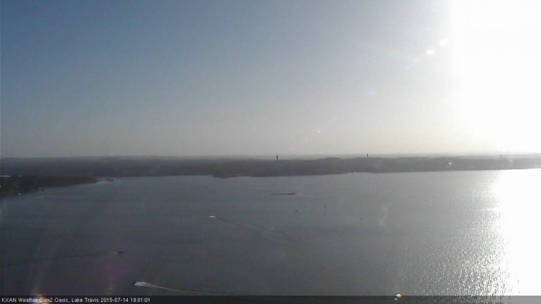 Lake Travis webcam, July 14, 2015 6:15 PM CT