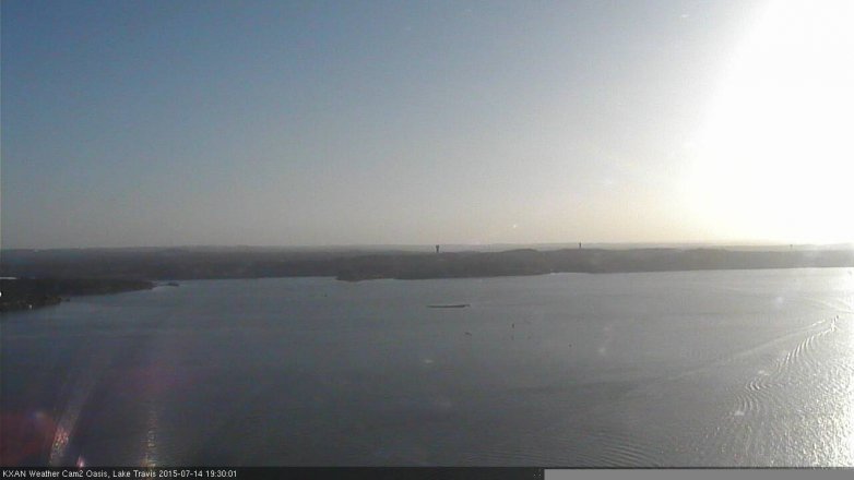 Lake Travis webcam, July 14, 2015 6:55 PM CT