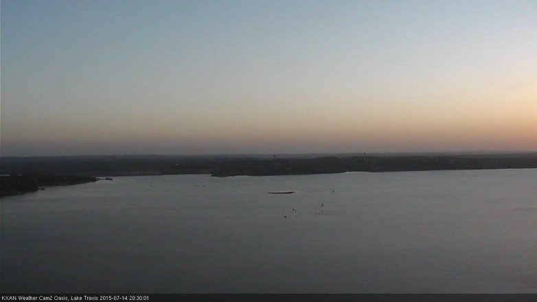 Lake Travis webcam, July 14, 2015 7:40 PM CT