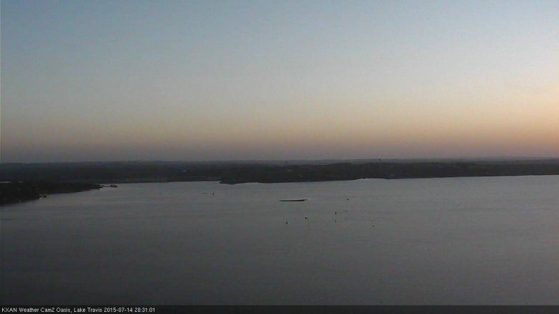 Lake Travis webcam, July 14, 2015 7:50 PM CT