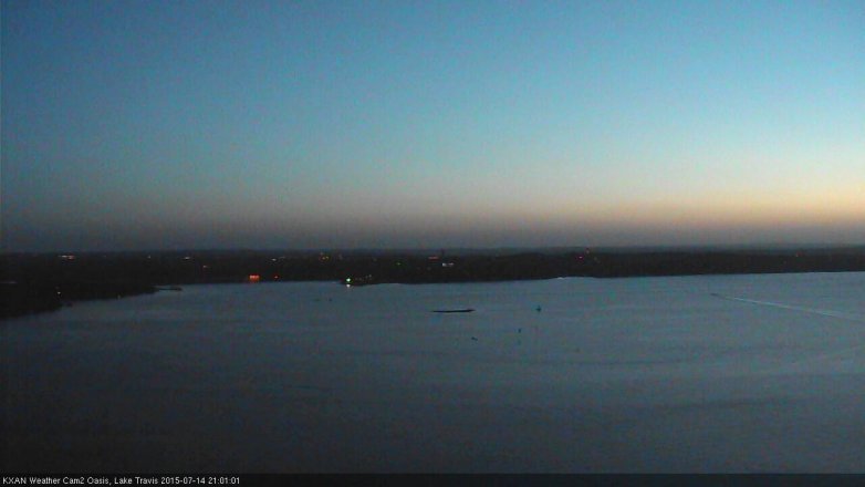 Lake Travis webcam, July 14, 2015 8:15 PM CT