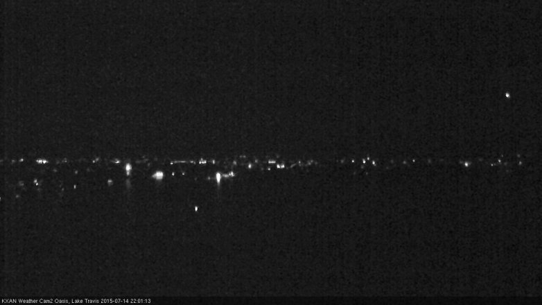 Lake Travis webcam, July 14, 2015 9:05 PM CT