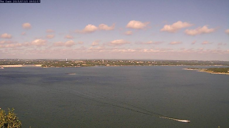 Lake Travis webcam, July 15, 2015 9:00 AM CT