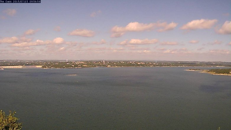 Lake Travis webcam, July 15, 2015 9:05 AM CT