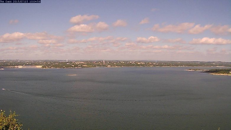 Lake Travis webcam, July 15, 2015 9:10 AM CT