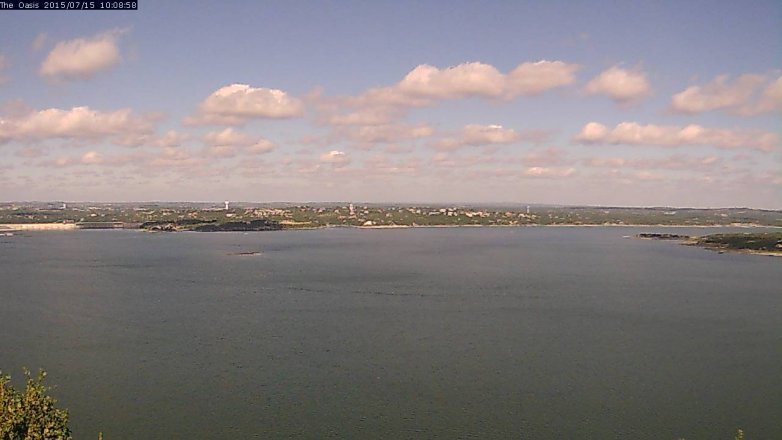 Lake Travis webcam, July 15, 2015 9:15 AM CT