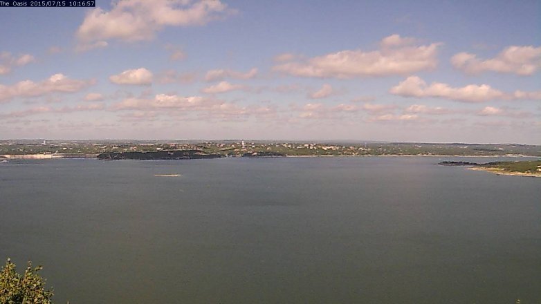 Lake Travis webcam, July 15, 2015 9:25 AM CT