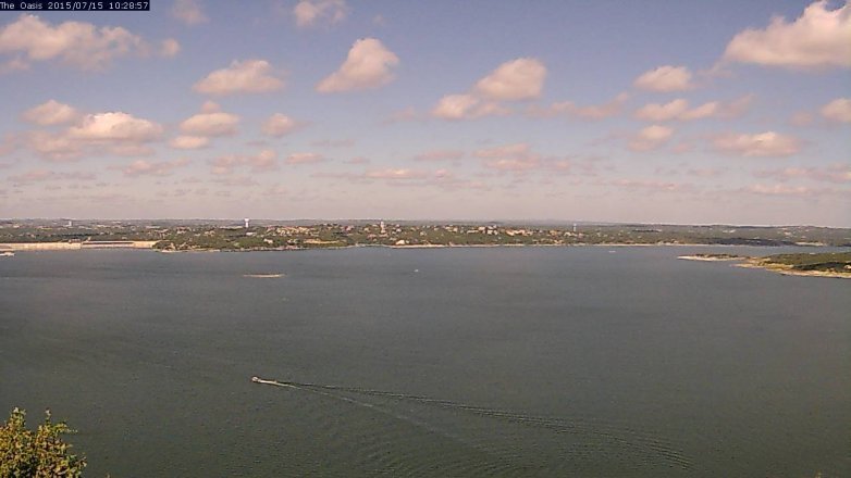 Lake Travis webcam, July 15, 2015 9:35 AM CT