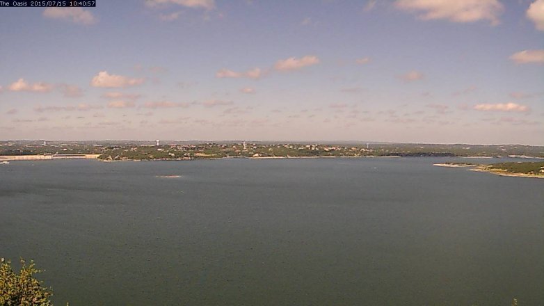 Lake Travis webcam, July 15, 2015 9:45 AM CT