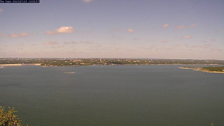 Lake Travis webcam, July 15, 2015 10:00 AM CT