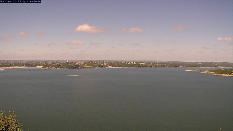 Lake Travis webcam, July 15, 2015 10:05 AM CT