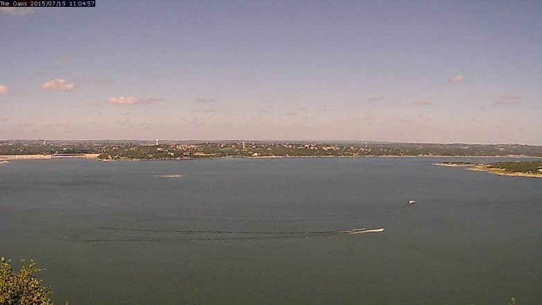 Lake Travis webcam, July 15, 2015 10:10 AM CT