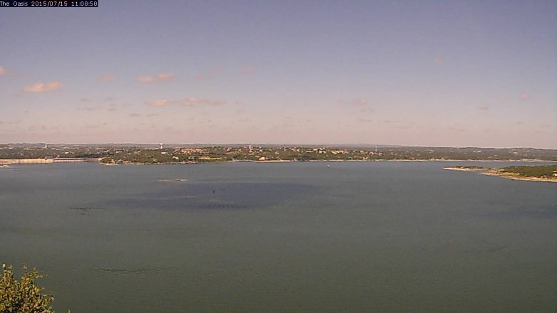 Lake Travis webcam, July 15, 2015 10:15 AM CT