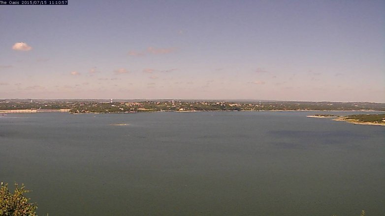 Lake Travis webcam, July 15, 2015 10:20 AM CT