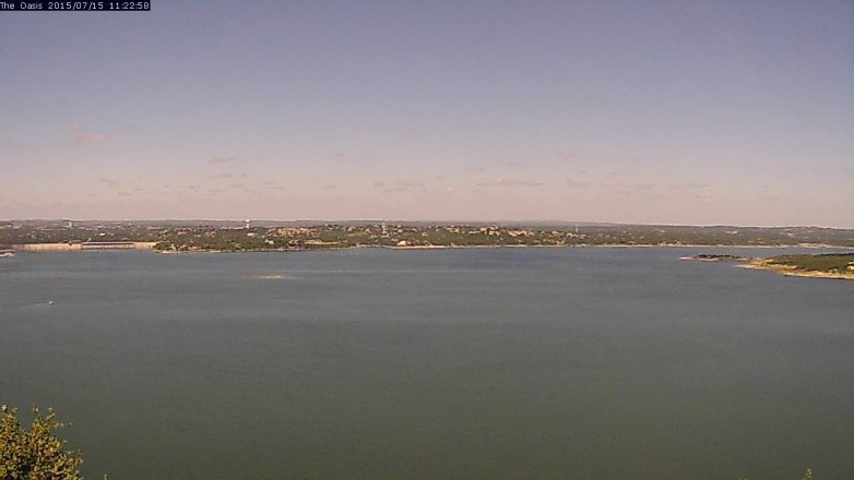 Lake Travis webcam, July 15, 2015 10:30 AM CT