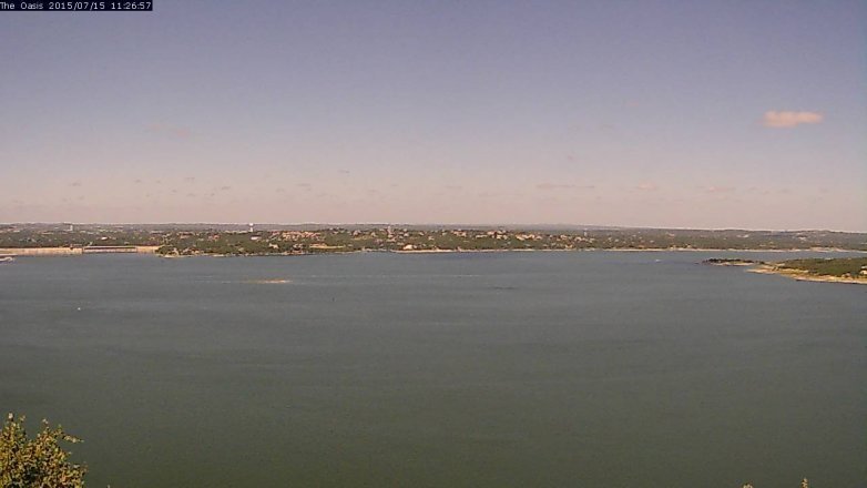 Lake Travis webcam, July 15, 2015 10:35 AM CT