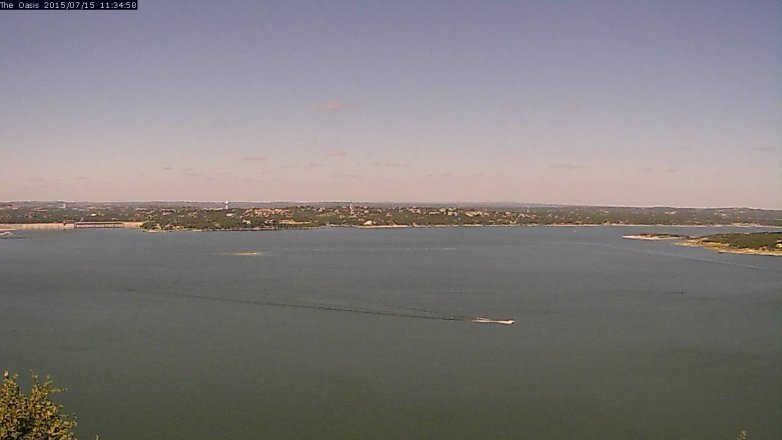 Lake Travis webcam, July 15, 2015 10:40 AM CT