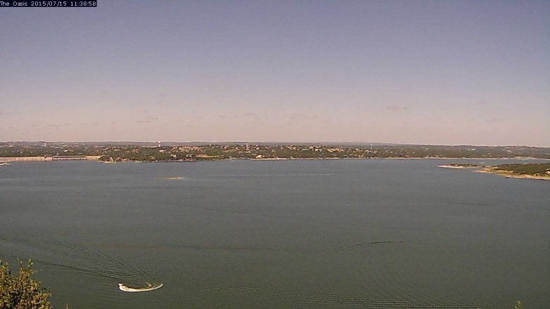 Lake Travis webcam, July 15, 2015 10:45 AM CT